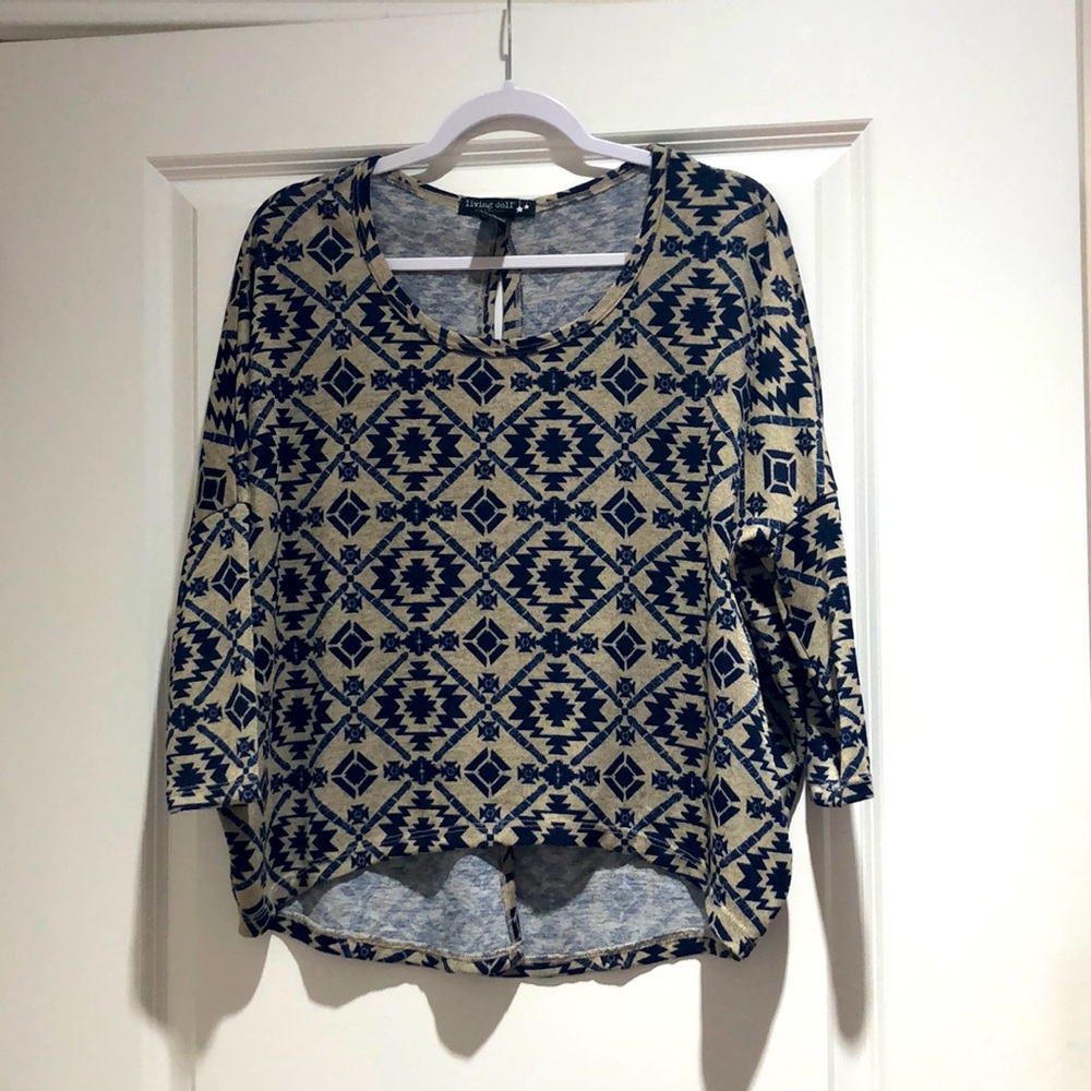 Living Doll Los Angeles sweater with buttoned back